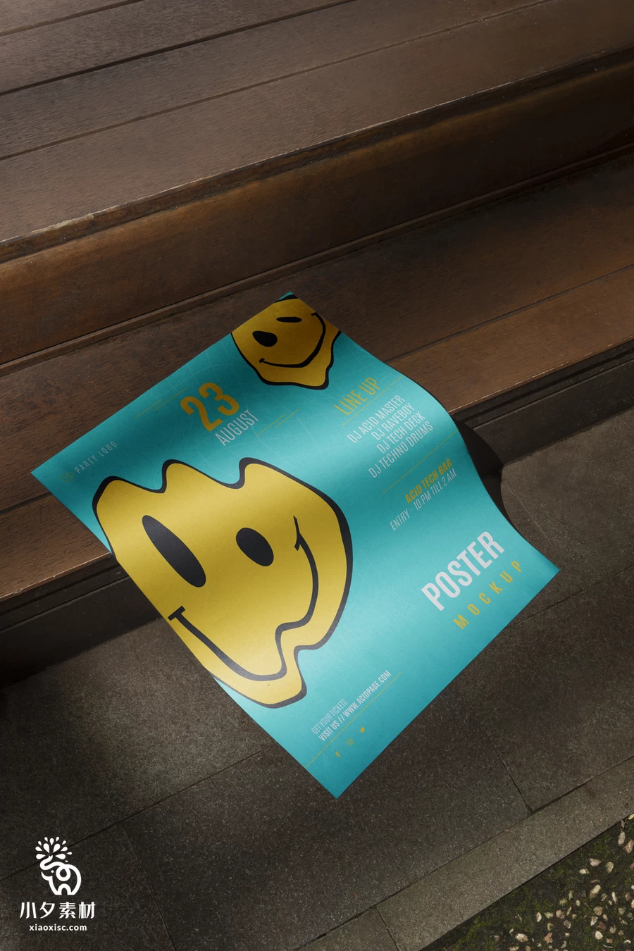 潮流街头混泥土艺术海报广告传单A4纸张vi展示PSD贴图设计样机【001】
